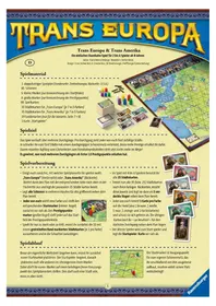Notice RAVENSBURGER TRANS EUROPA (& TRANS AMERIKA) Jeu de société