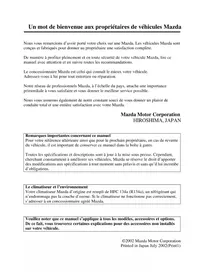 Notice MAZDA MX5 (2003) Voiture