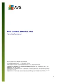 Notice AVG INTERNET SECURITY (2013) Logiciel audio et/ou vidéo