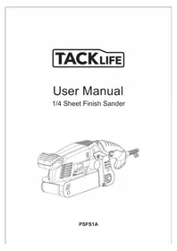 Notice Tacklife PSFS1A Schleifmaschine