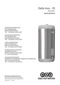 Notice OSO DELTA INOX DI 200 L Chauffe-eau