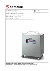 Notice Sammic V426 T Vacuum packaging machines