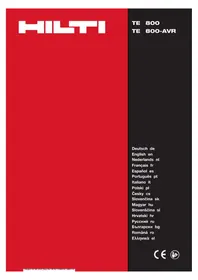 Notice HILTI TE 800 Vrtačka