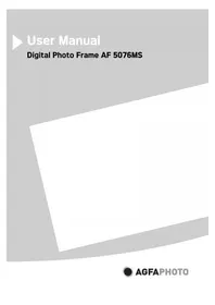 Notice AGFA AF 5076MS Digital photo frame