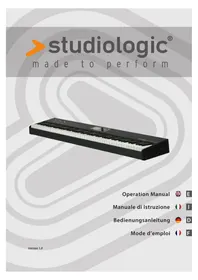 Notice Studiologic SL88 STUDIO Clavier MIDI
