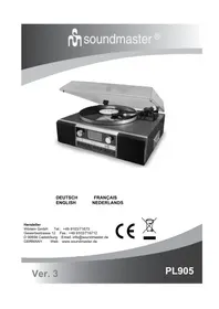 Notice Soundmaster PL905 Platine_disque