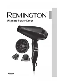 Notice REMINGTON SALON COLLECTION ULTIMATE POWER D AC9007 фен