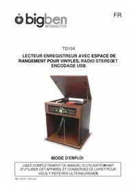 Notice BIGBEN TD104 Platine_disque