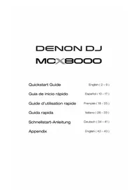 Notice DENON MCX8000 DJ Equipment