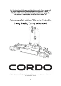 Notice Cordo CARRY ADVANCED Porte-vélo