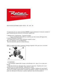 Notice Reber 9250 BG Râpe électrique