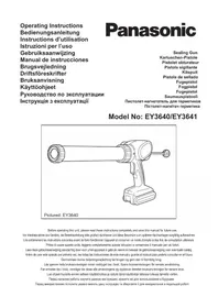 Notice PANASONIC EY3640 Fugesprøyte