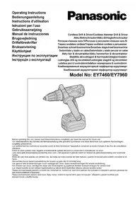 Notice PANASONIC EY7460 Skruetrækker