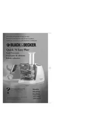 Notice BLACK & DECKER FP1445 Procesador de alimentos