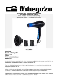 Notice Orbegozo SE 2085 Secador de pelo