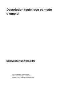 Notice Teufel T6 Caisson de basses