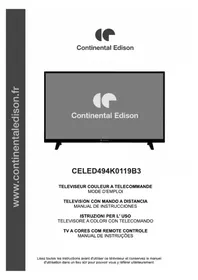 Notice CONTINENTAL EDISON CELED494K0119B3 Televisão