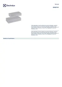 Notice ELECTROLUX E6GSF101 Éponge nettoyante