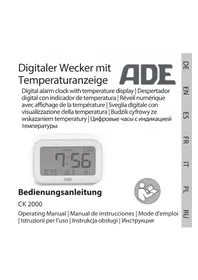 Notice ADE CK 2000 Radio-réveil
