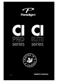 Notice Paradigm CI ELITE E80A Enceinte acoustique