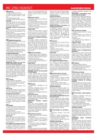 Notice ModeCom MC219U Casque