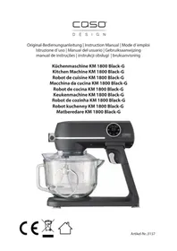 Notice CASO KM 1800 BLACKG Food Processor