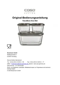 Notice CASO VACUBOXX ECOSET Contenitore per alimenti