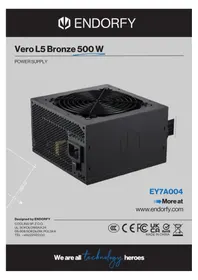 Notice ENDORFY VERO L5 BRONZE 500W Alimentation (PC)