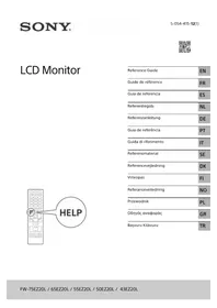 Notice SONY FW50EZ20L Monitor