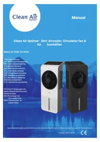 Notice Clean Air Optima CA104 Klimatyzacja