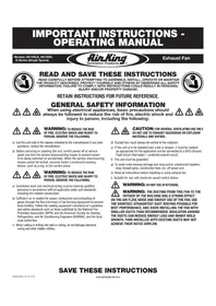 Notice Air King E110S Basket