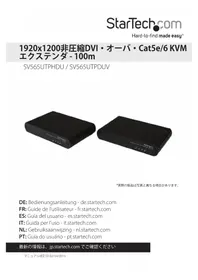 Notice StarTech.com SV565UTPDUV Extendeur vidéo