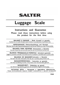 Notice SALTER SL2079 Waagen