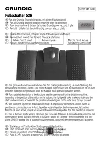 GRUNDIG 536 - Pédale de commande