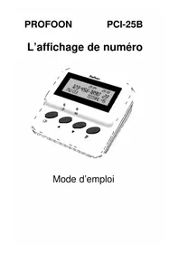 Notice PROFOON PCI25B Téléphone