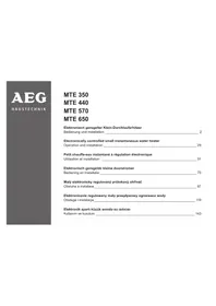 Notice AEG MTE 440 Tankless Water Heater