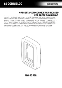 Notice Gewiss GW66498 Boîtier électrique encastrable