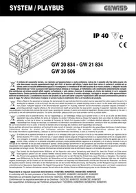 Notice Gewiss GW21834 Équipement électrique