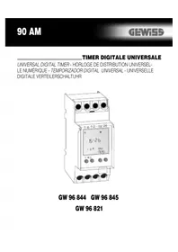 Notice Gewiss GW96845 Commutateur horaire numérique