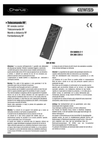 Notice Gewiss GW20966 Télécommande