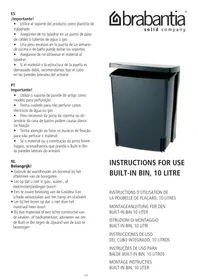 Notice BRABANTIA 482243 Poubelle