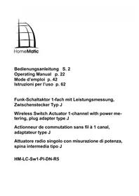 Notice Homematic IP HMESPMSW1PLDNR5 Smart Home
