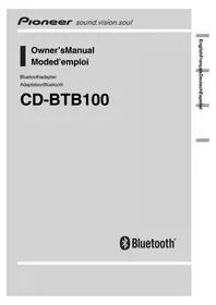 Notice PIONEER CDBTB100 Accessoire audio