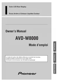 Notice PIONEER AVDW8000 Écran LCD