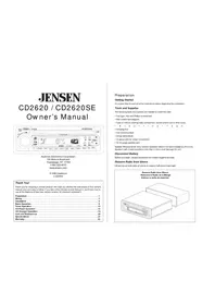 Notice JENSEN CD2620SE Autoradio