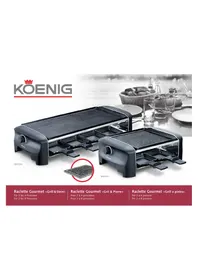 Notice KOENIG B02222 Plaque de grill