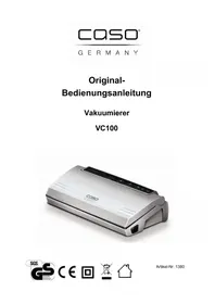 Notice CASO VC100 Vacuümverpakkingsmachines