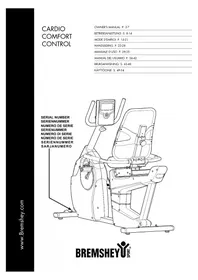 Notice Bremshey CARDIO COMFORT CONTROL Vélo d'appartement