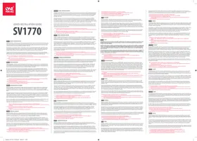 Notice ONE FOR ALL SV 1770 Récepteur audio