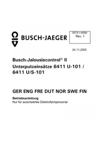 Notice Busch-Jaeger 6411 U101 Slim huis